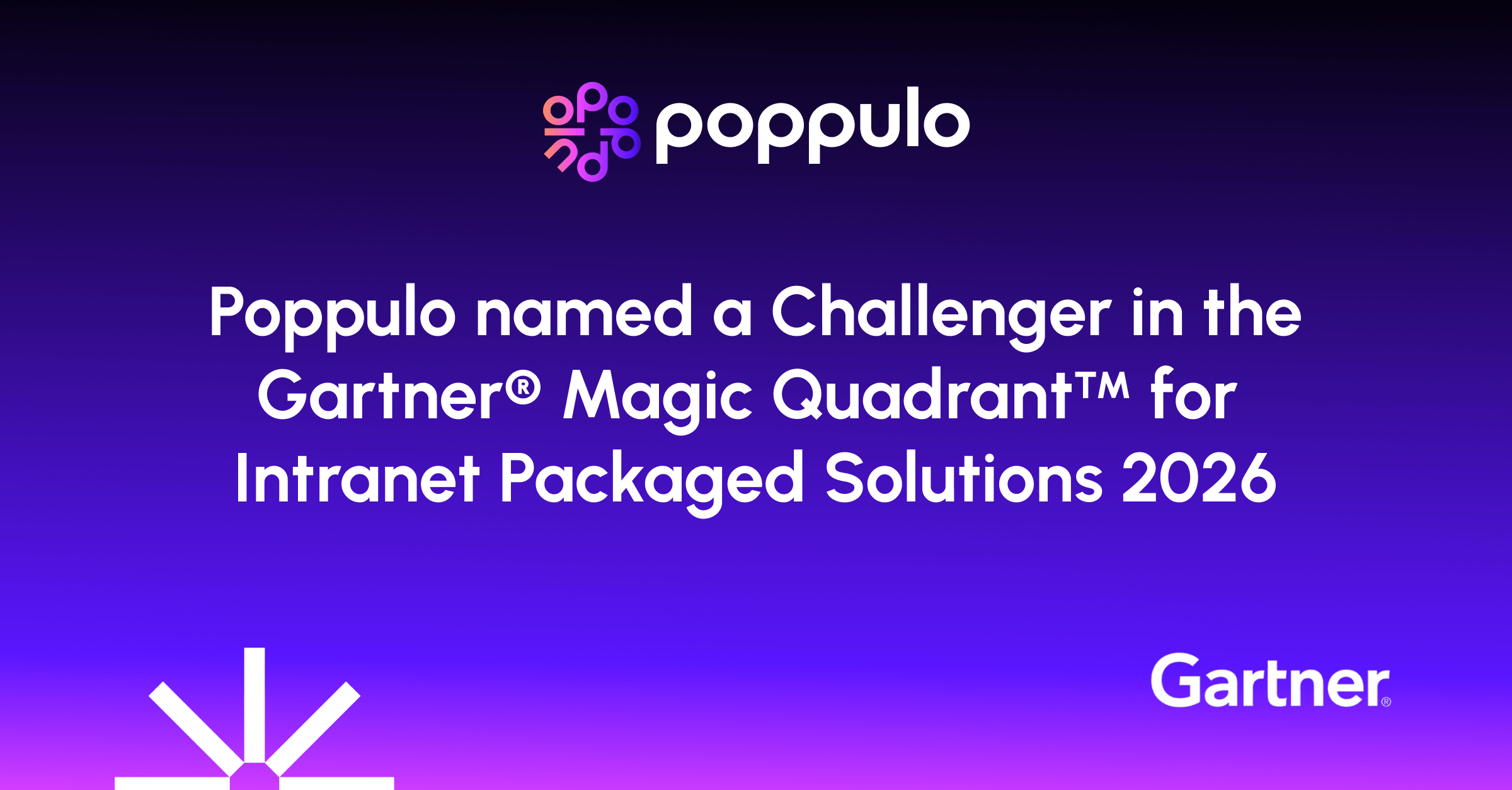 Poppulo Named a Challenger in the Gartner® Magic Quadrant™ for Intranet Packaged Solutions 2026