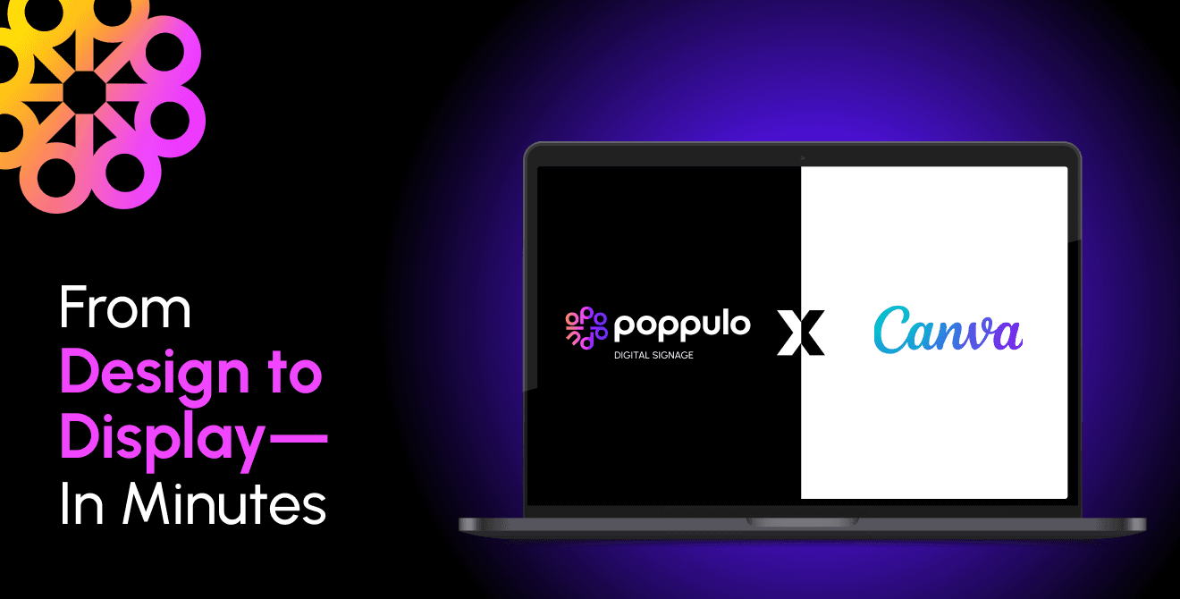 Design in Canva. Publish to Poppulo. Done