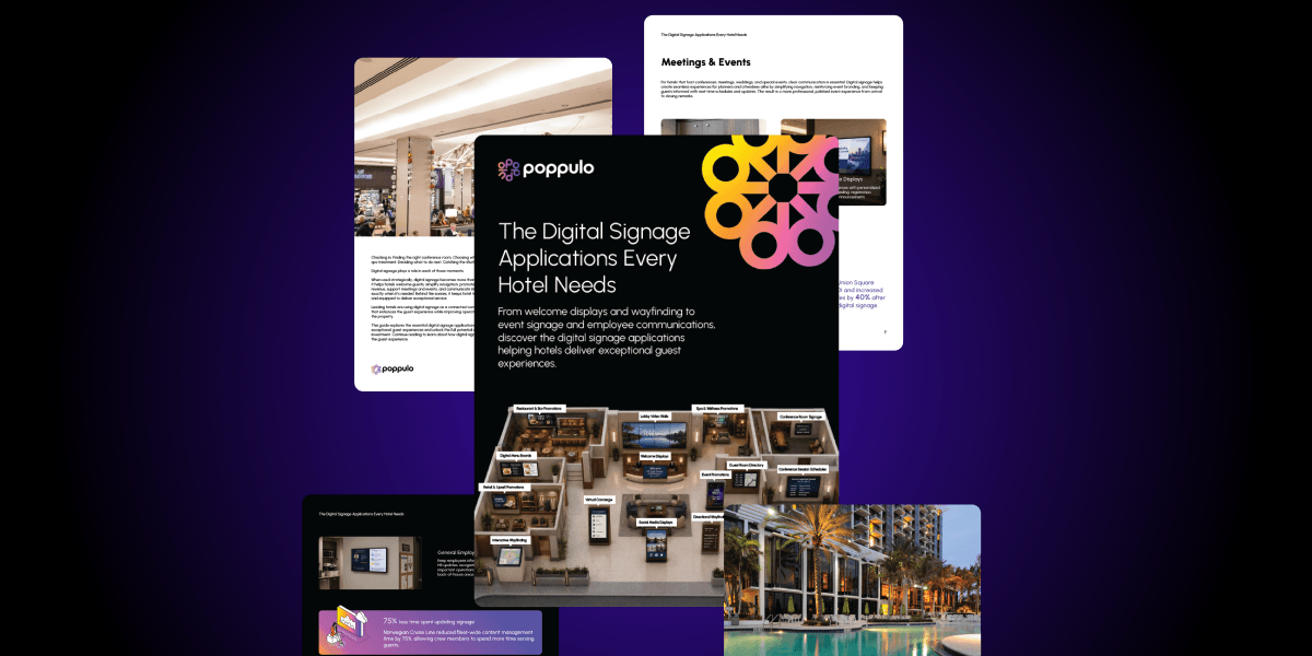 Spotlight: The Digital Signage Applications Your Hotel Needs
