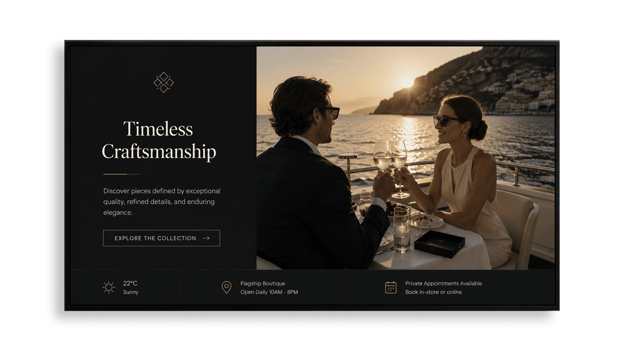 Digital Signage Designed for Luxury Brands