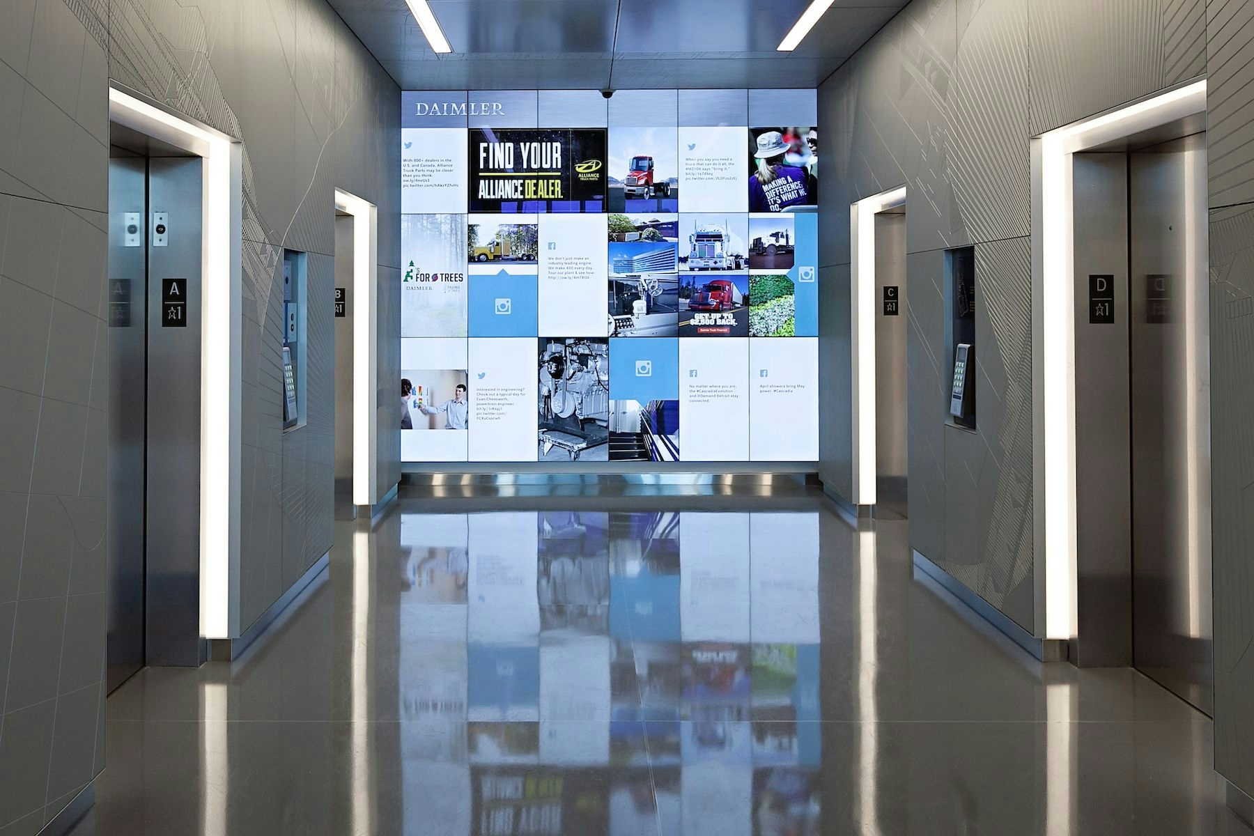Digital Signage Drives the Employee and Visitor Experience at Daimler Trucks North America’s Headquarters